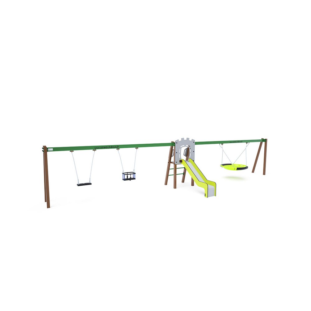 Skluzavka s houpačkami do 1m VVZ-A006