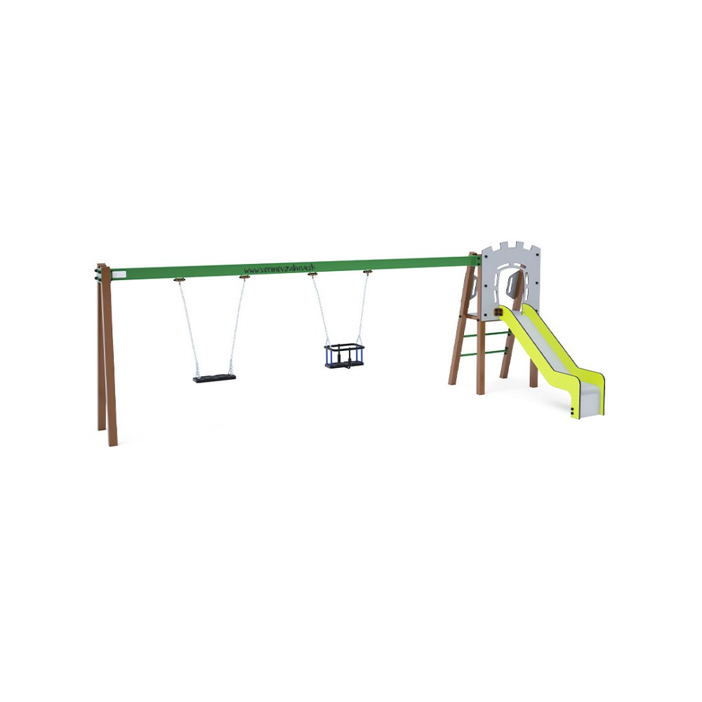 Skluzavka s houpačkami do 1m VVZ-A003