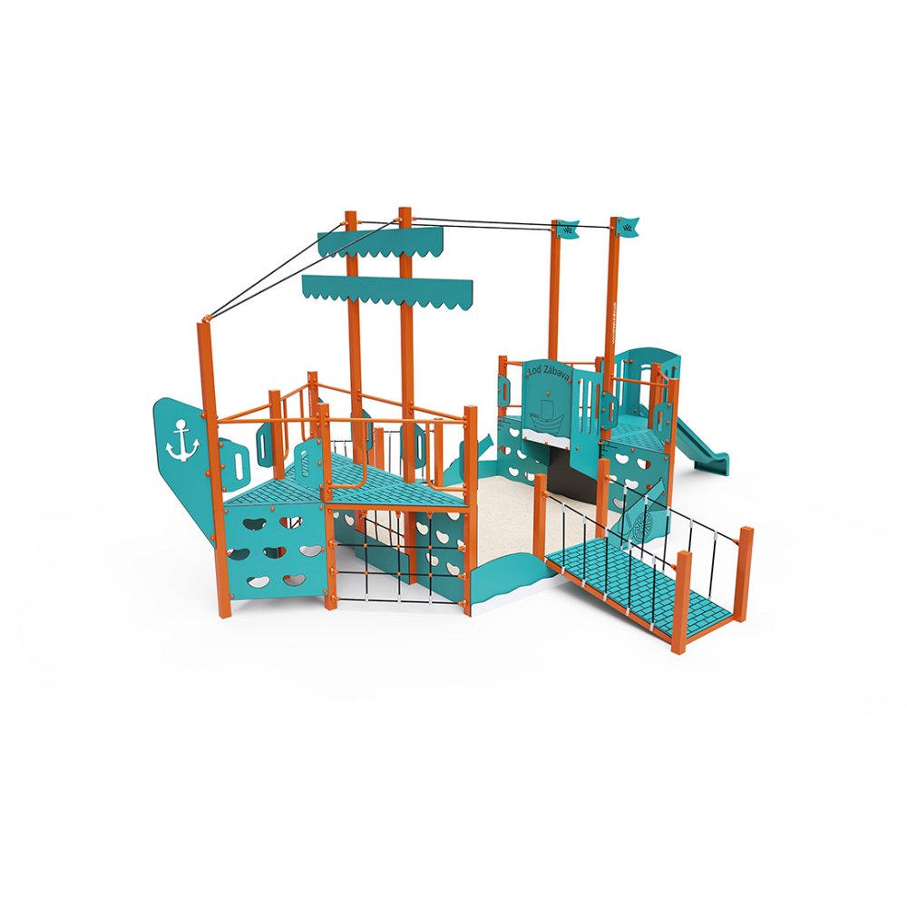 Tematická vežová zostava s pieskoviskom - Loď VVZ-LD2-001 CZ