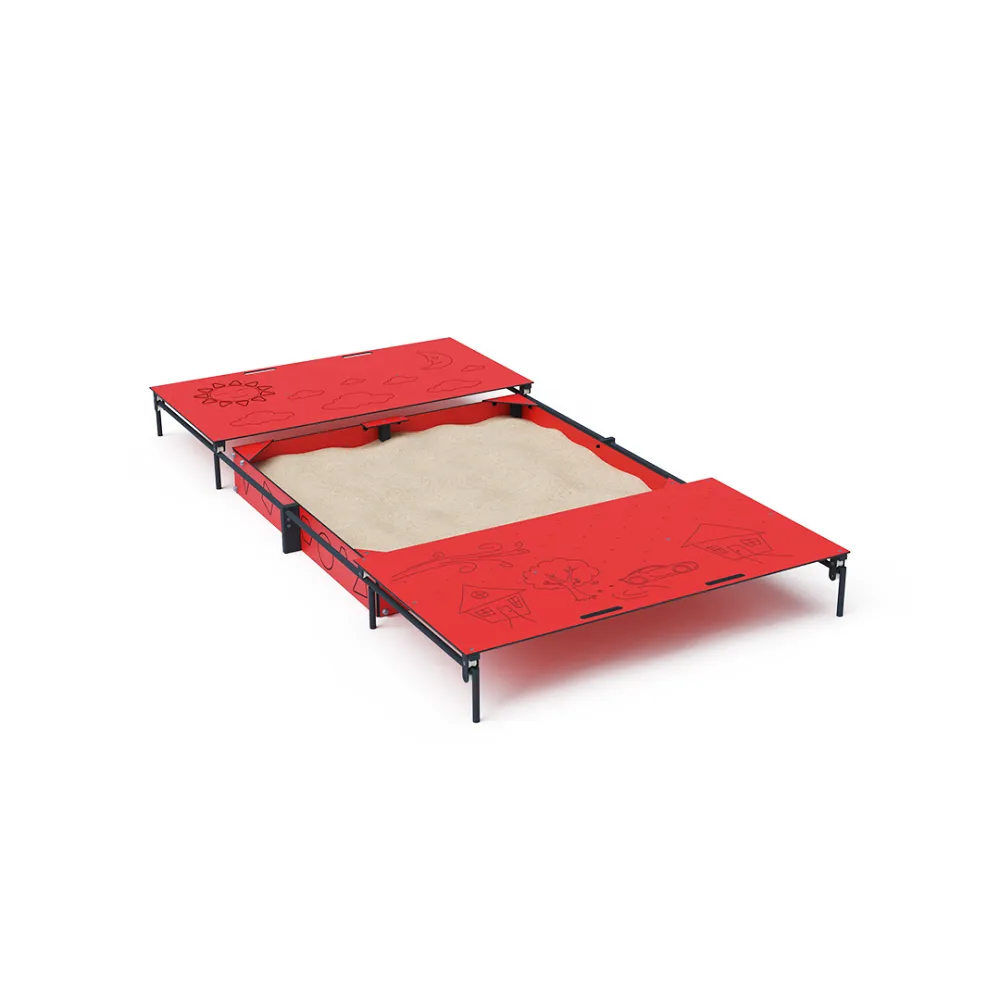 Edukativní pískoviště 2 × 2 m s krytem VVZ-PD011